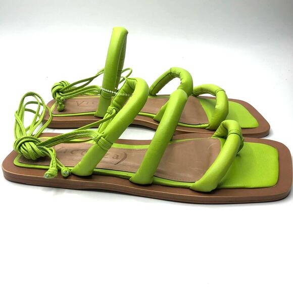 Free People Vicenza Belize Square Toe Wrap Sandals Green  US 7 - Picture 3 of 8